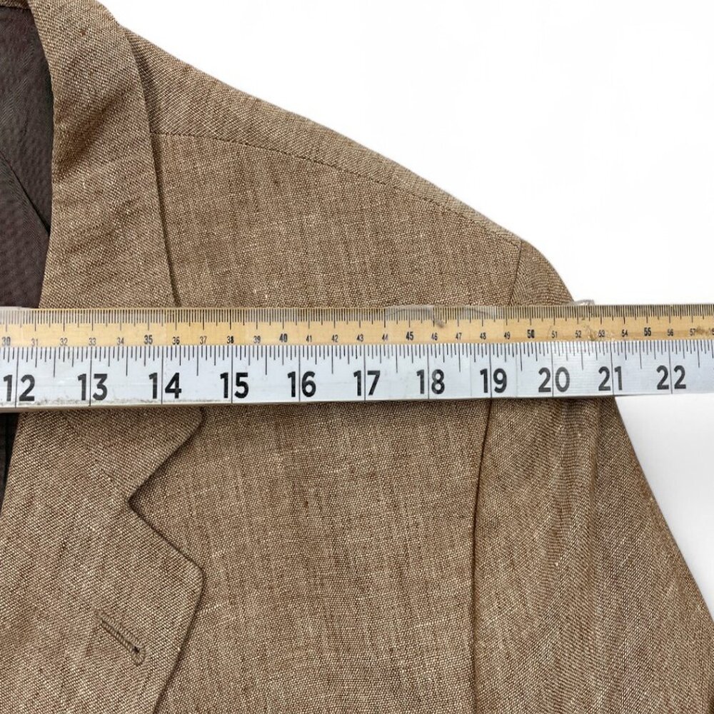 Ermenegildo Zegna Linen Italy Made Blazer Sport Coat Jacket Men's 44 L Long - Picture 8 of 11